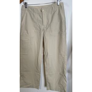 Patagonia Pants Womens 8 Beige Cropped Everyday Hiking Cargo Pocket Outdoor